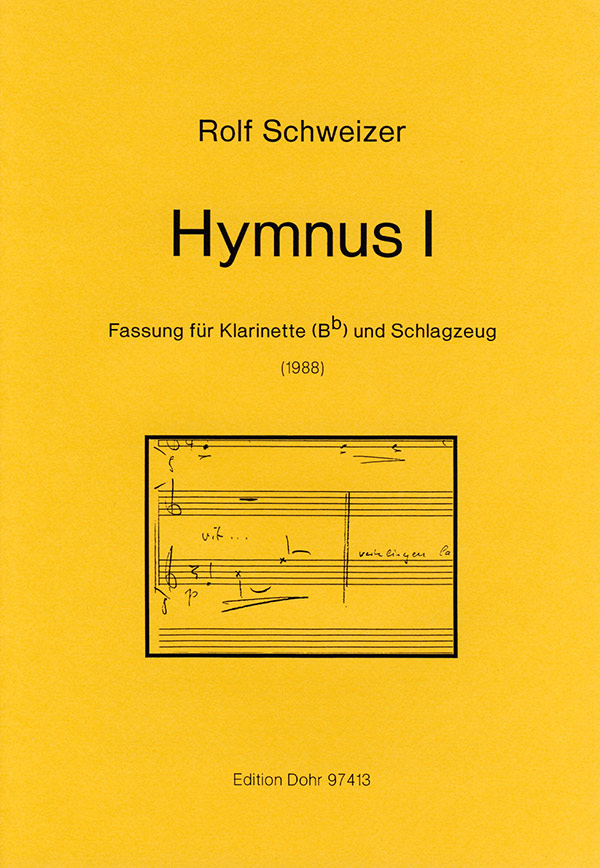 HYMNUS NR.1 FUER KLARINETTE  UND SCHLAGZEUG (1988)  PARTITUR UND STIMMEN