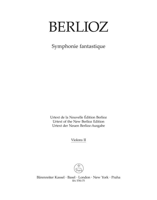 Symphonie fantastique&nbsp;&nbsp;für Orchester&nbsp;&nbsp;Violine 2
