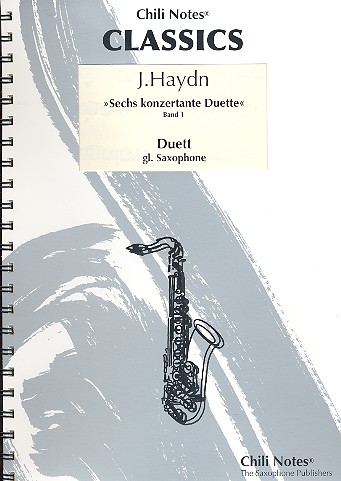 6 konzertante Duette Band 1  (Nr.1-2) für 2 gleiche Saxophone  Partitur und Stimmen