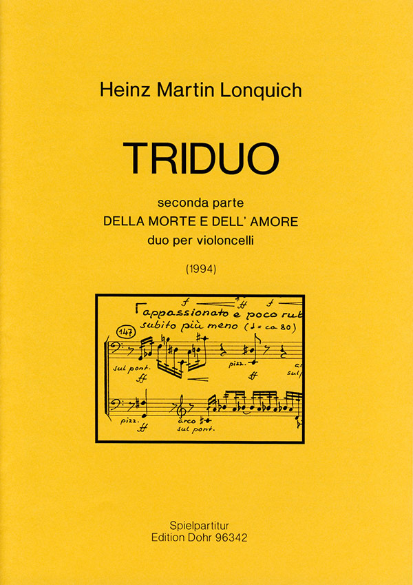 Triduo seconda parte  per 2 Violoncelli  Spielpartitur