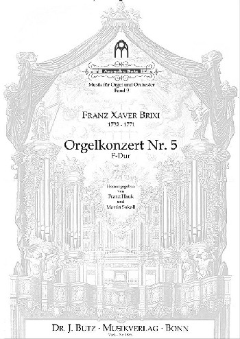 Konzert F-Dur Nr.5  für Orgel und Orchester  Partitur