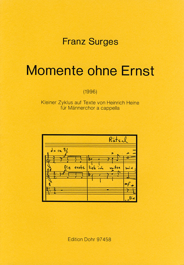 Momente ohne Ernst  für Männerchor a cappella  Chorpartitur