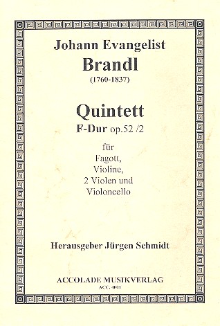 Quintett F-Dur op.52,2 für Fagott,  Violine, 2 Violen und Violoncello  Partitur und Stimmen