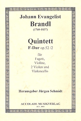 Quintett F-Dur op.52,2 für Fagott,  Violine, 2 Violen und Violoncello  Partitur und Stimmen