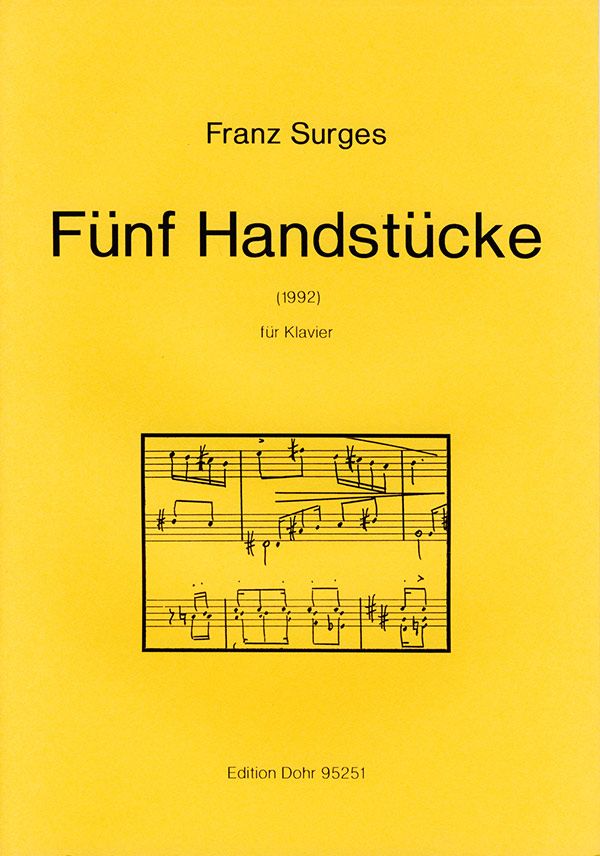 5 HANDSTUECKE FUER KLAVIER    