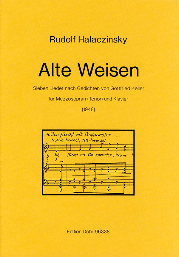 Alte Weisen op.2 für  Mezzosopran (Tenor) und Klavier  7 Lieder nach Keller
