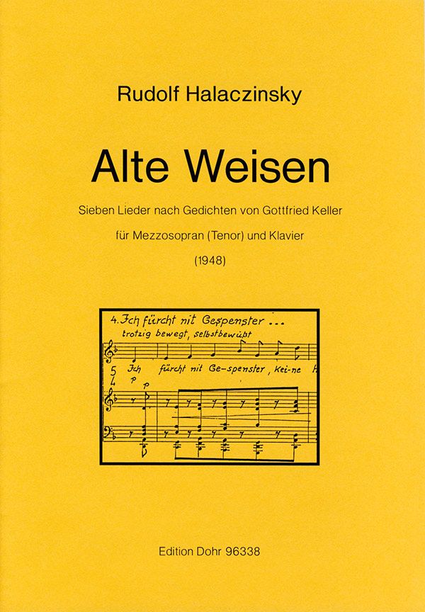 Alte Weisen op.2 für  Mezzosopran (Tenor) und Klavier  7 Lieder nach Keller