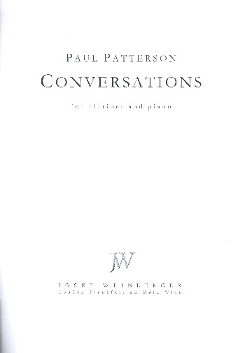 Conversations  for clarinet and piano  