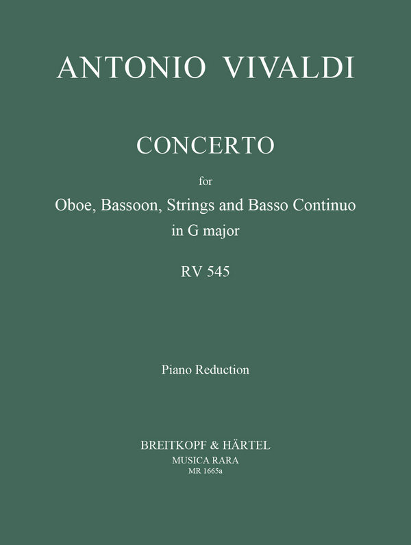 Concerto G major RV545 P129&nbsp;&nbsp;for oboe, bassoon, strings and bc&nbsp;&nbsp;for oboe, bassoon and piano