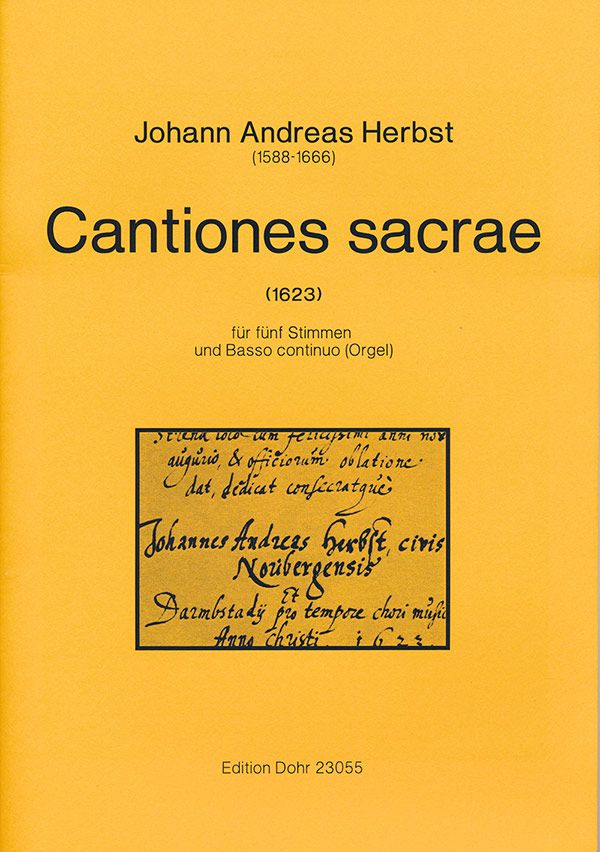 Cantiones sacrae  für gem Chor (SATTB) und Bc  Partitur