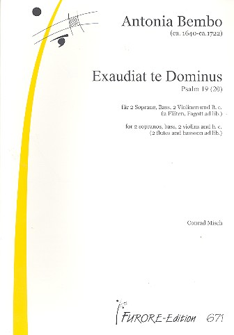 Exaudiat te dominus für  2 Soprane, 2 Violinen und Bc  Partitur und Stimmen