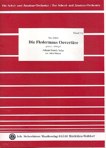 Die Fledermaus-Ouvertüre&nbsp;&nbsp;für variable Besetzung&nbsp;&nbsp;Partitur und Stimmen