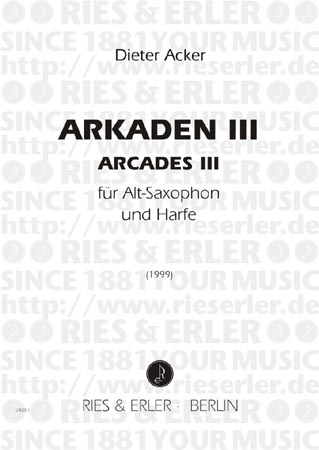 Arkaden 3 für Altsaxophon  und Harfe  