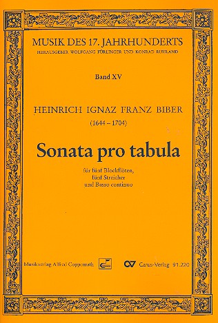 Sonata pro tabula&nbsp;&nbsp;für 5 Blockflöten (SSATB), 5 Streicher und Bc&nbsp;&nbsp;Partitur