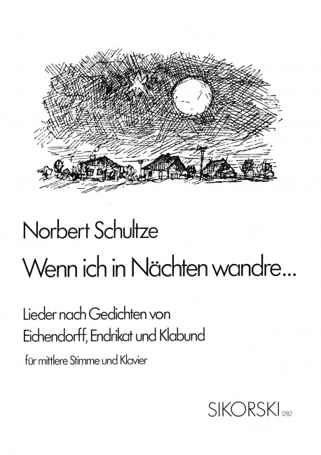 Wenn ich in Nächten wandre  für mittlere Stimme und Klavier  