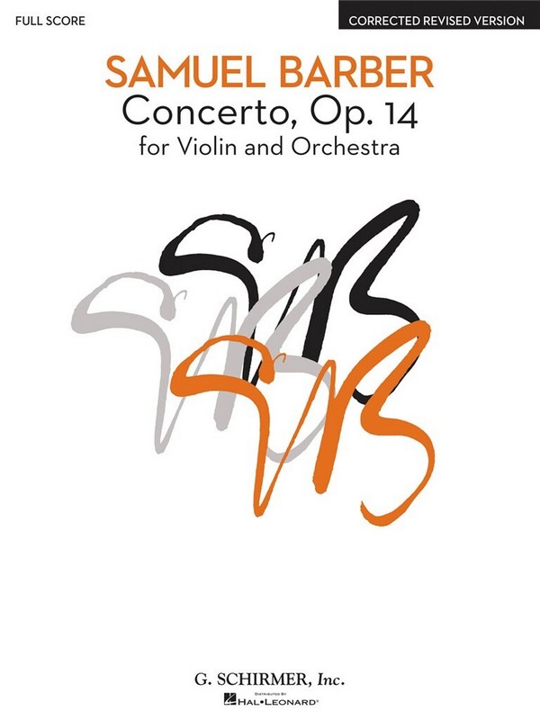 Concerto op.14 for  violin and orchestra  score