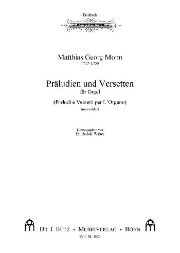 Präludien und Versetten  für Orgel (manualiter)  