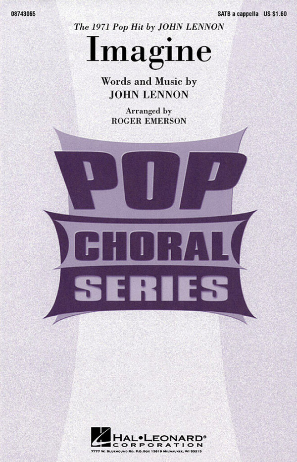 Imagine for mixed chorus&nbsp;&nbsp;a cappella,  score&nbsp;&nbsp;
