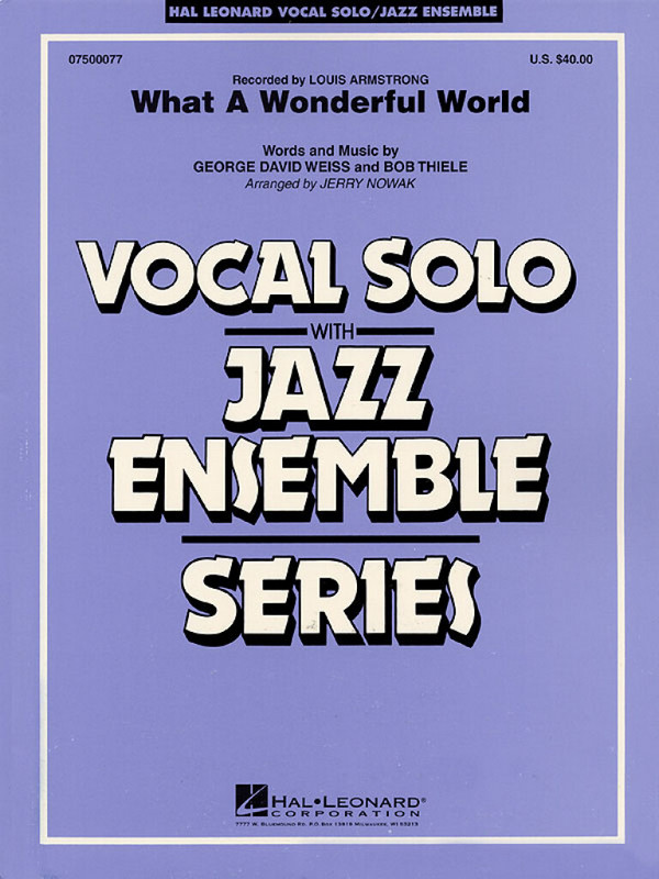 WHAT A WONDERFUL WORLD:  FOR JAZZ ENSEMBLE  NOWAK, JERRY, ARR.