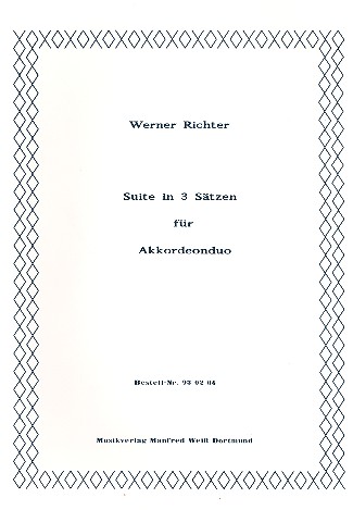 Suite in 3 Sätzen&nbsp;&nbsp;für 2 Akkordeons&nbsp;&nbsp;Spielpartitur