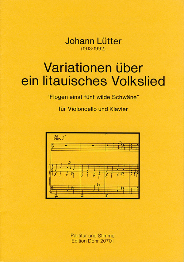 Variationen über ein litauisches&nbsp;&nbsp;Volkslied für Violoncello und Klavier&nbsp;&nbsp;