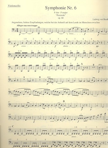 Sinfonie F-Dur Nr.6 op.68&nbsp;&nbsp;für Orchester&nbsp;&nbsp;Violoncello