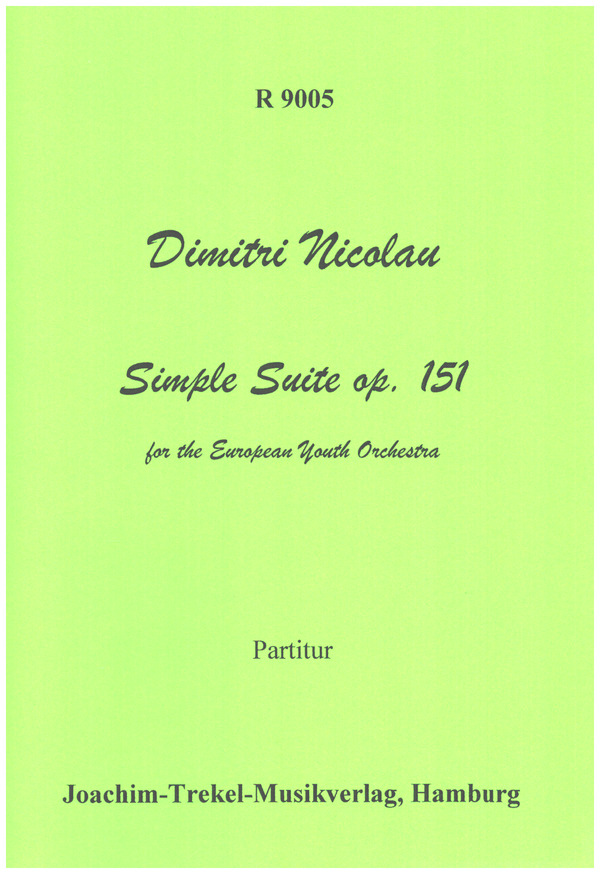 Simple Suite op. 151  für Zupforchester  Partitur
