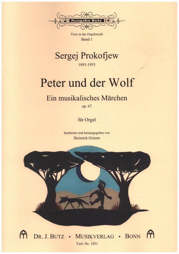 Peter und der Wolf op.67  für Orgel  