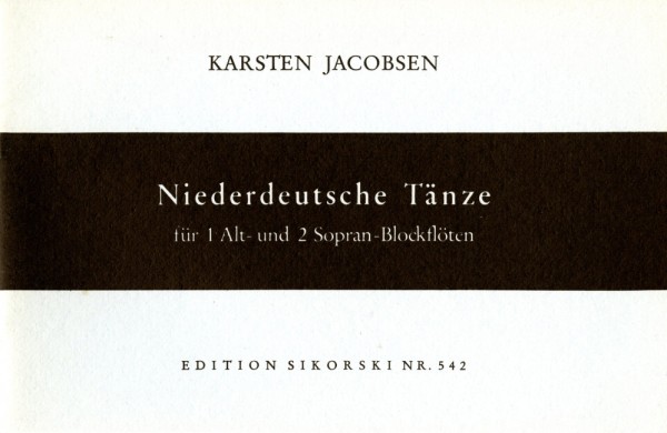 Niederdeutsche Tänze&nbsp;&nbsp;für 3 Blockflöten (SSA)&nbsp;&nbsp;Spielpartitur