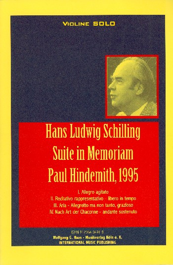 Suite in memoriam Paul Hindemith&nbsp;&nbsp;für Violine solo&nbsp;&nbsp;