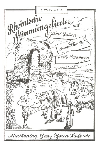 Rheinische Stimmungslieder:&nbsp;&nbsp;für Blasorchester&nbsp;&nbsp;Klarinette 1