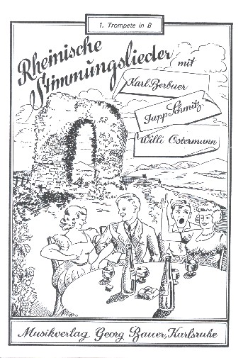 Rheinische Stimmungslieder:&nbsp;&nbsp;für Blasorchester&nbsp;&nbsp;Trompete 1