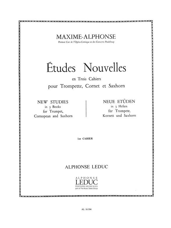 Études nouvelles vol.1&nbsp;&nbsp;20 études difficiles pour&nbsp;&nbsp;trompette (cornet, saxhorn)