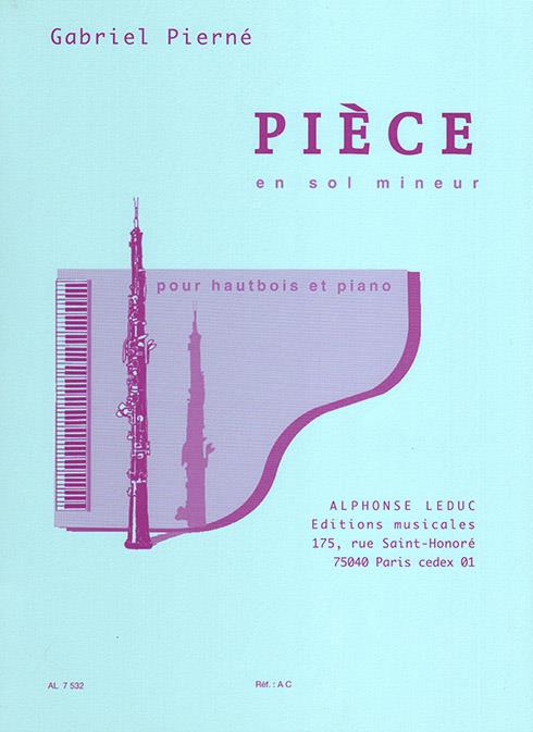 Pièce en sol mineur  pour hautbois et piano  