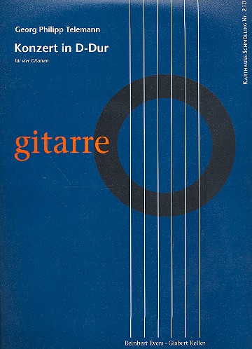 Konzert D-Dur für  4 Gitarren  Partitur und Stimmen