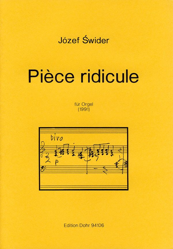 PIECE RIDICULE FUER ORGEL&nbsp;&nbsp;&nbsp;&nbsp;