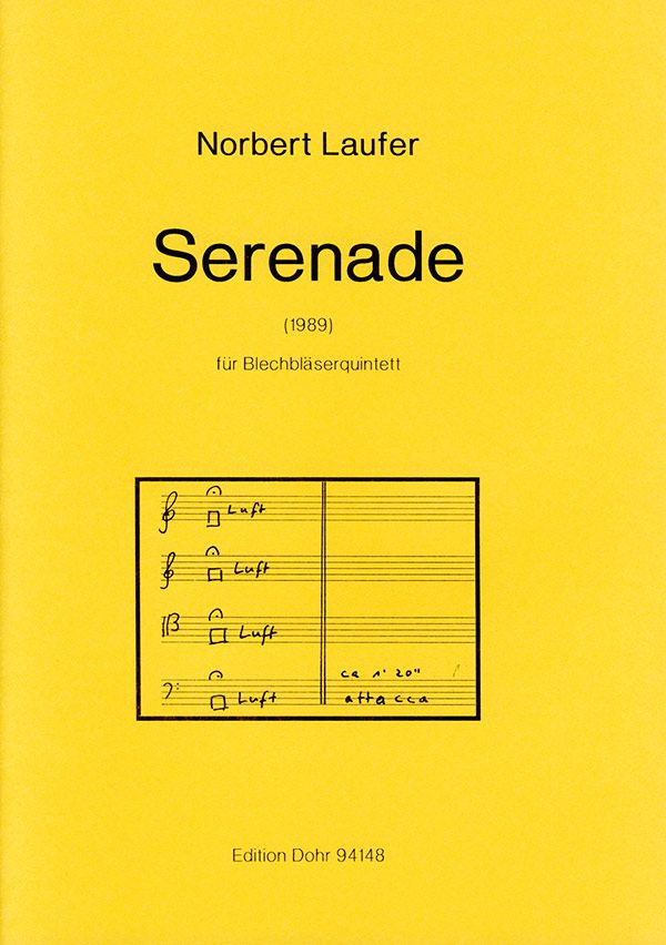 Serenade  für 2 Trompeten, Horn in F, Posaune und Tuba  Partitur und Stimmen