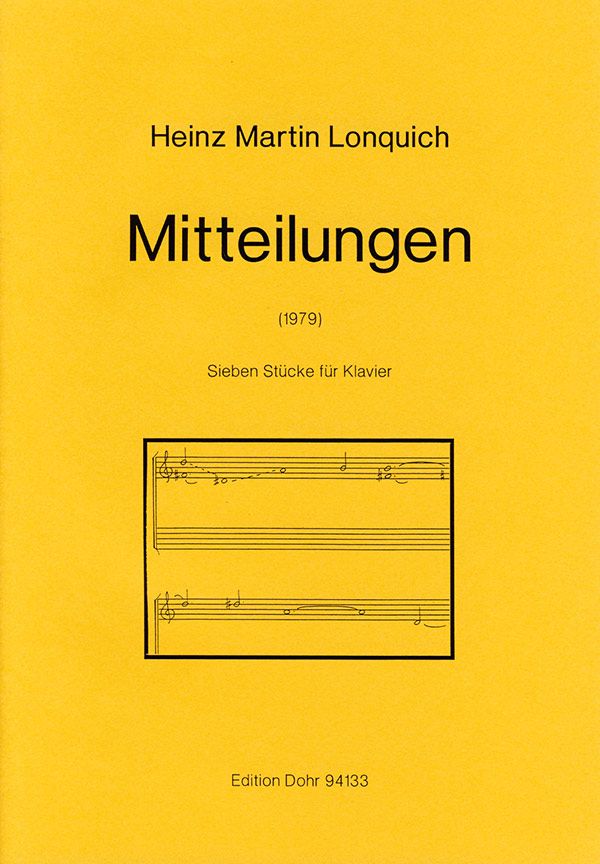 Mitteilungen 7 Stücke  für Klavier  