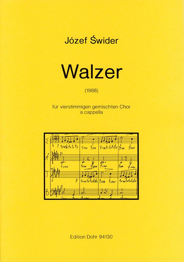 Walzer&nbsp;&nbsp;für gem Chor (SATB) a cappella&nbsp;&nbsp;Singpartitur