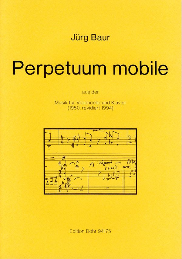 Perpetuum mobile aus der Musik&nbsp;&nbsp;für Violoncello und Klavier&nbsp;&nbsp;