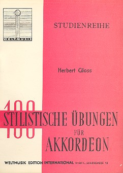 100 stilistische Übungen&nbsp;&nbsp;für Akkordeon&nbsp;&nbsp;