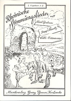 Rheinische Stimmungslieder:&nbsp;&nbsp;für Blasorchester&nbsp;&nbsp;Flügelhorn 2
