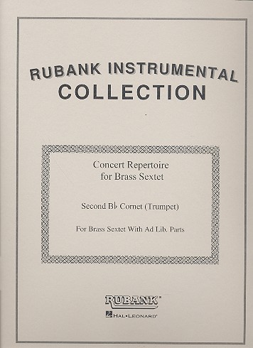 Concert Repertoire for  brass sextet (brass choirs)  Cornet 2 (trumpet 2) in B