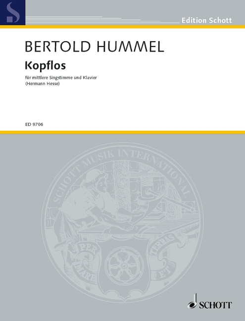 Kopflos&nbsp;&nbsp;für Gesang (mittel) und Klavier&nbsp;&nbsp;