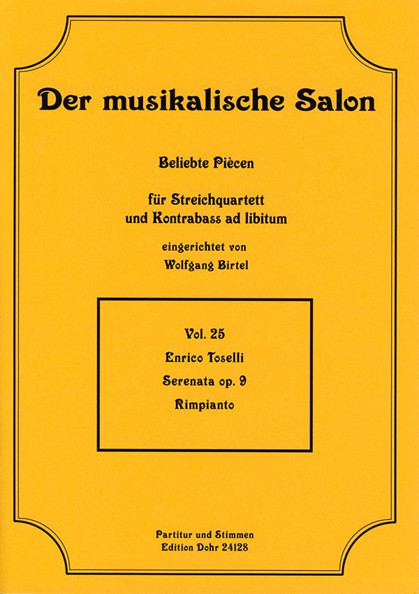 Serenata op.9  für Streichquartett und Kontrabass ad lib  Partitur und Stimmen