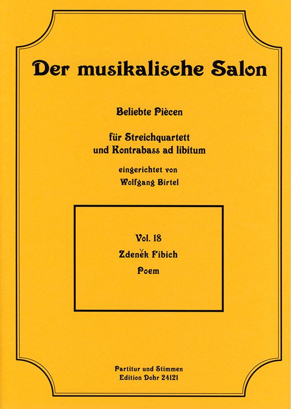 Poem für Streichquartett  und Kontrabass ad lib.  Partitur und Stimmen