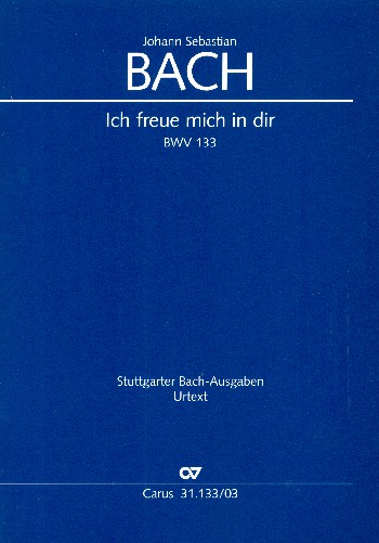 Ich freue mich in dir &nbsp;&nbsp;Kantate Nr.133 BWV133&nbsp;&nbsp;Klavierauszug (dt/en)