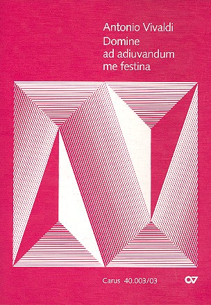 Domine ad adiuvandum me festina&nbsp;&nbsp;RV593 für Sopran, Doppelchor und&nbsp;&nbsp;Doppelorchester,    Klavierauszug