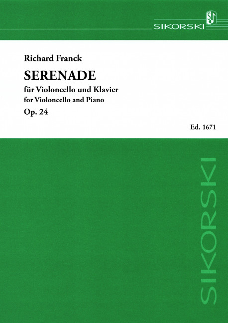 Serenade op.24 für Violoncello  und Klavier  Neuausgabe 2010