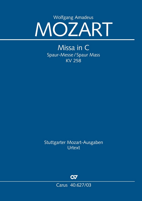 Missa C-Dur KV258&nbsp;&nbsp;für Soli, Chor und Orchester&nbsp;&nbsp;Klavierauszug